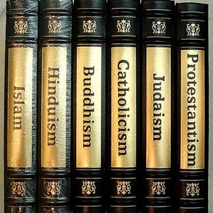 The WORLD'S GREAT RELIGIONS 6 Volume Set by Easton Press Full Leather As New 199